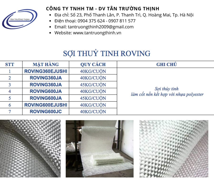 Sợi thuỷ tinh Roving
