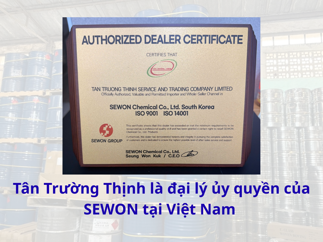 chứng nhận đại lý ủy quyền của Tân Trường Thịnh
